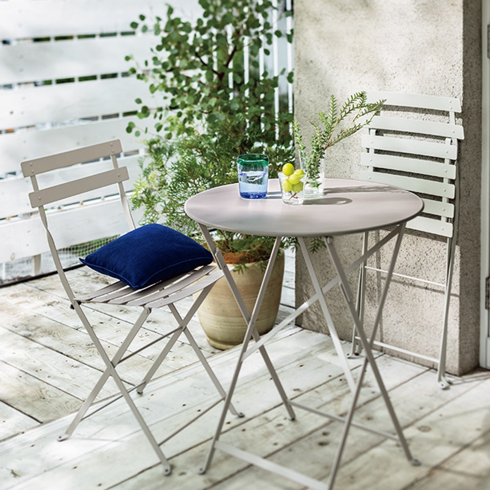 フランス製ビストロテーブル&チェア 3点セット ガーデンファニチャーセット ガーデンファニチャー G95106