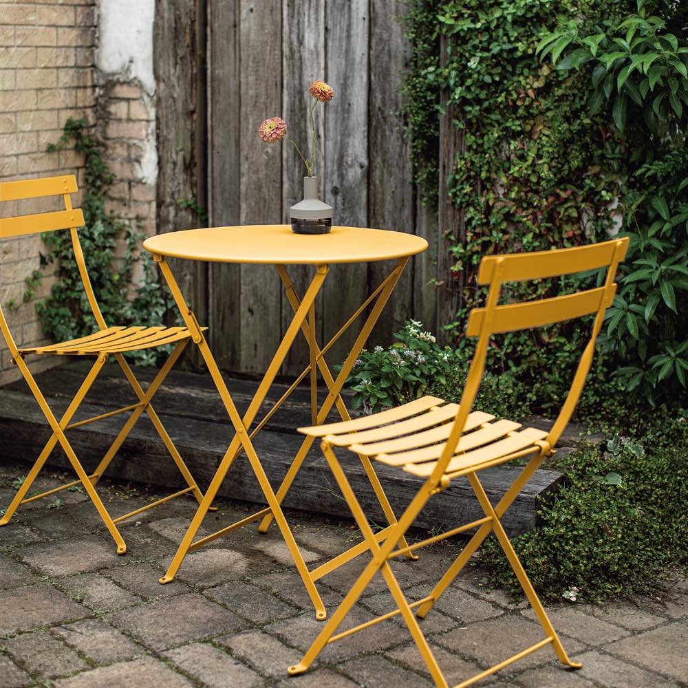 フランス製ビストロテーブル&チェア 3点セット ガーデンファニチャーセット ガーデンファニチャー G95106