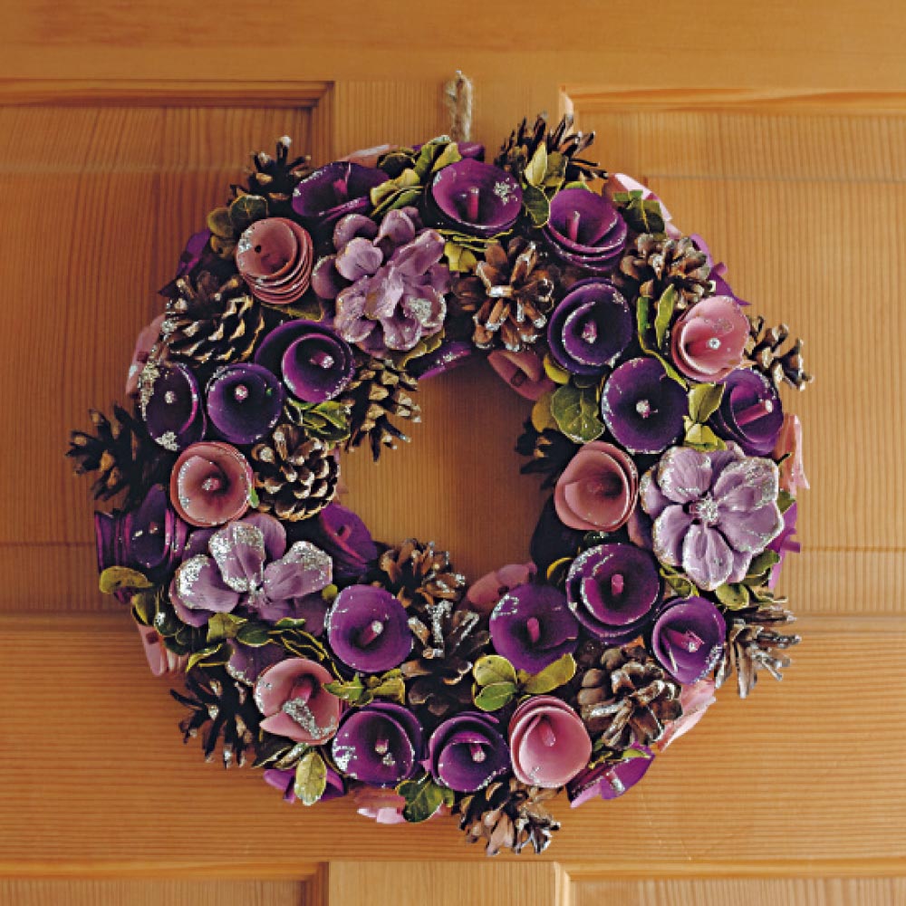天然素材のリース インテリアフラワー G95220