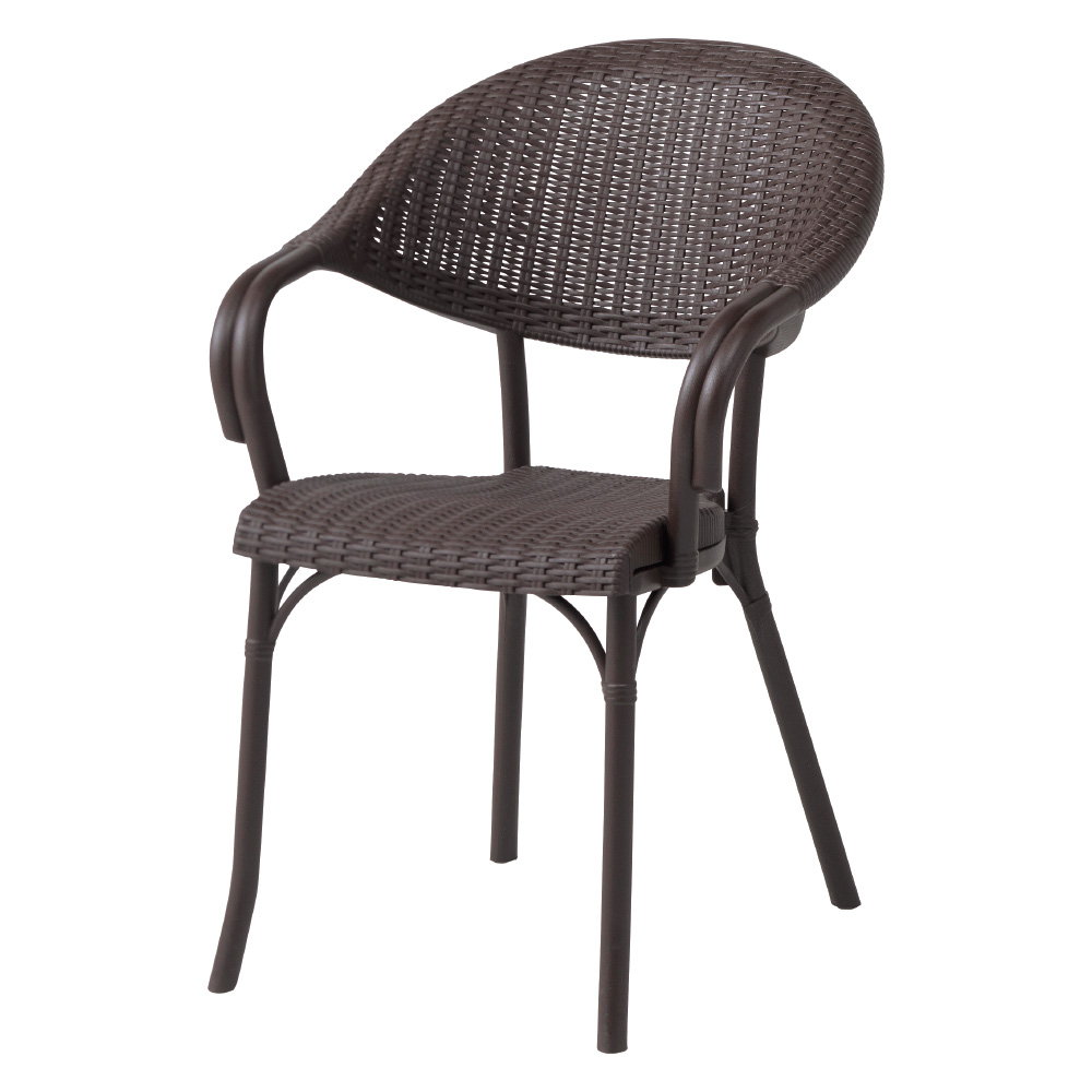 フロールガーデントルコ製ウィッカー調チェア2脚組 ガーデンチェア ベンチ ガーデンファニチャー G95321