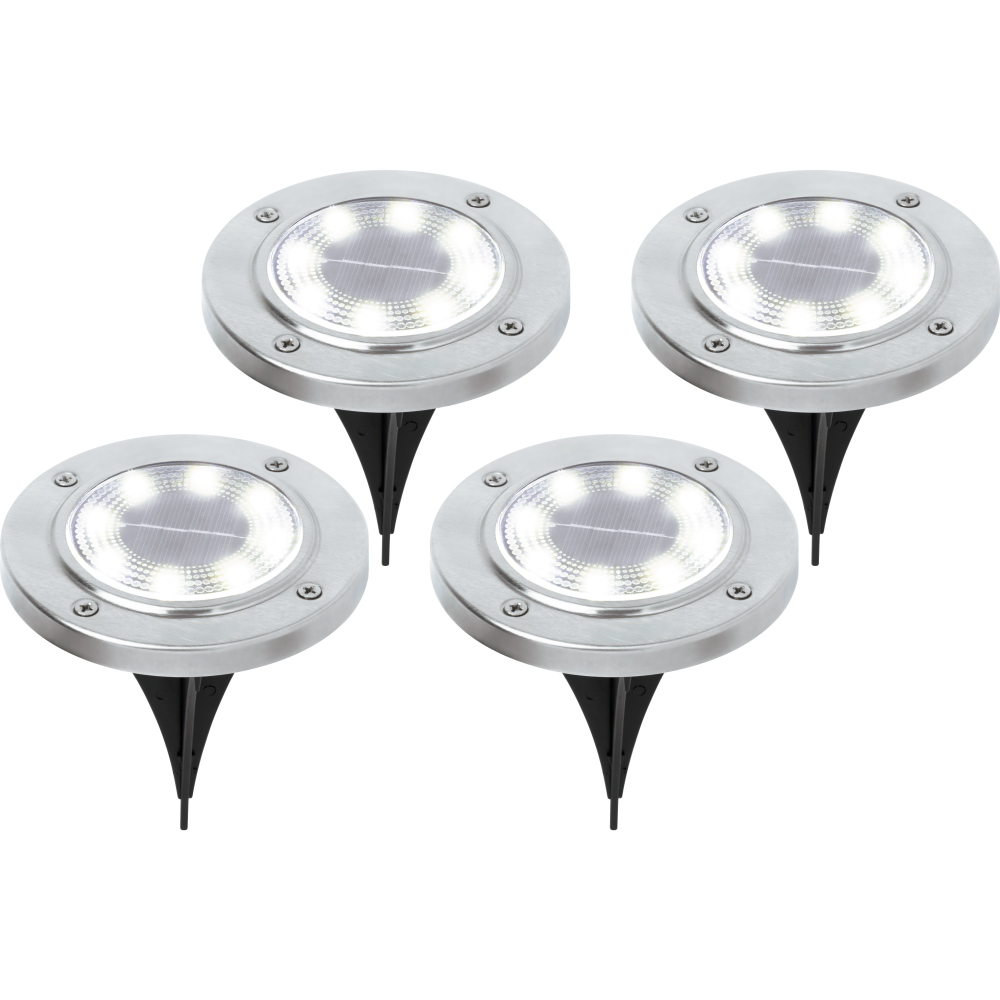ソーラーグラウンドライト4個組 ガーデン 庭用照明 G95323