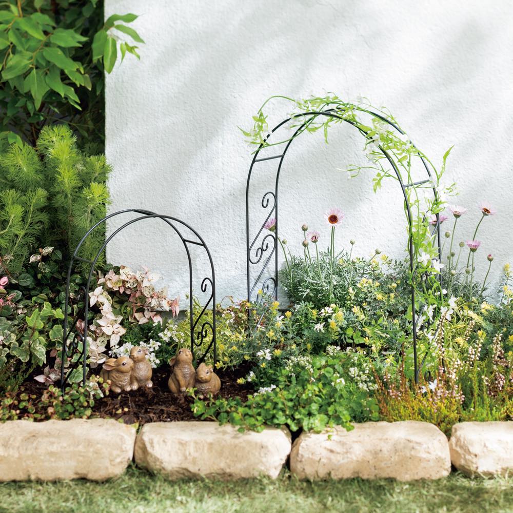 花のアーチ アーチ 鉄製 アーチ・ミスリル 白 1個 ガーデン ローズ