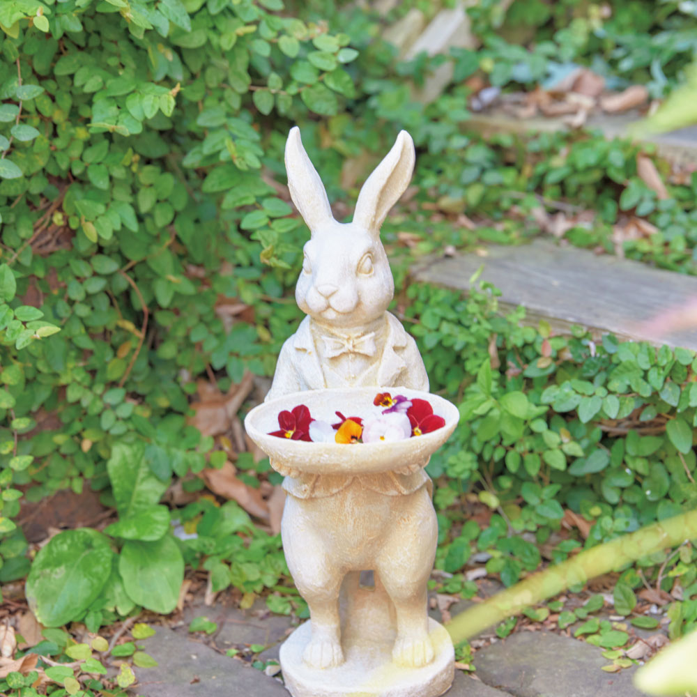 白ウサギ　スタンディングポーズ　雪うさぎ　WAGNER　アンティーク スタイル G95615c1.jpg