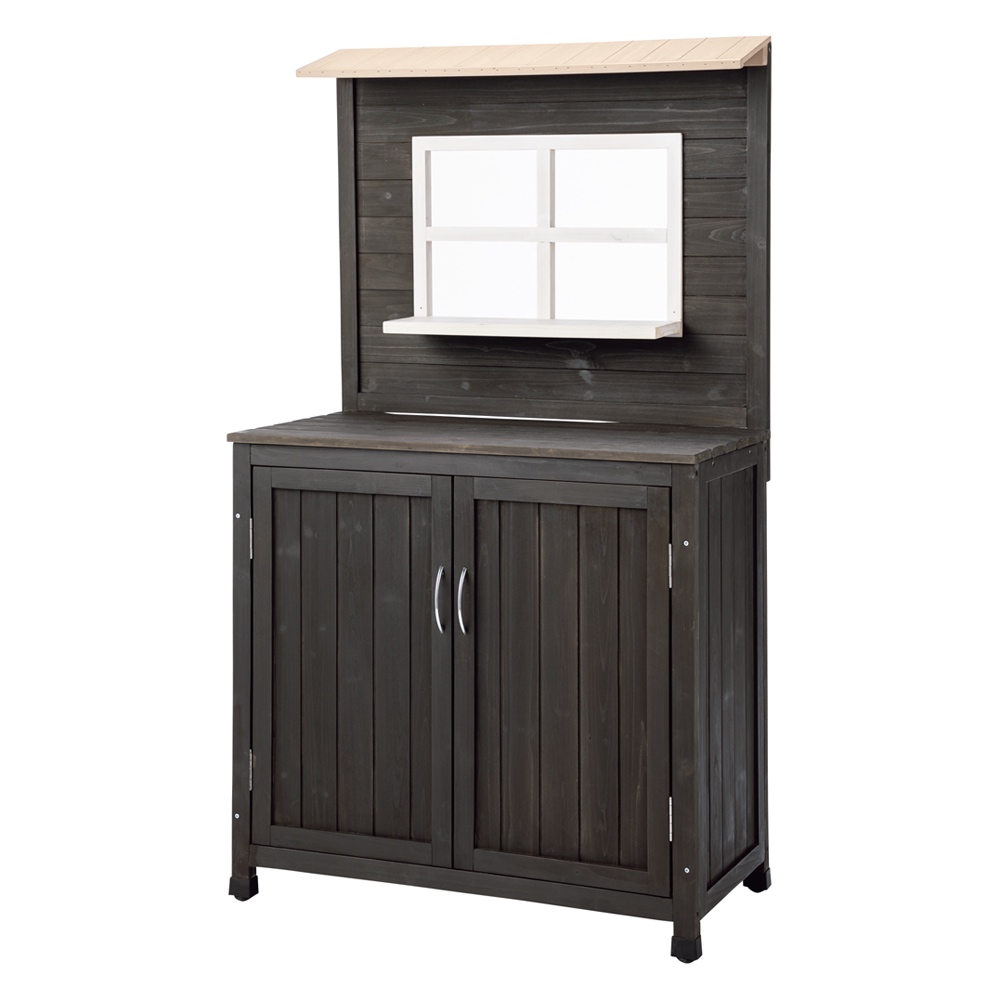 ウィンドウ付作業台＆収納庫 物置 G00108