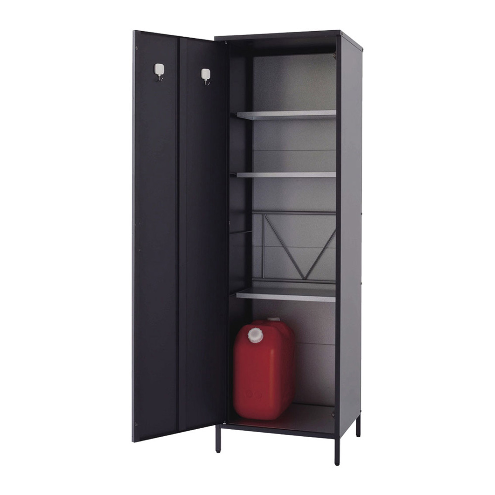 欧風スリム収納庫〈セージグリーン〉高さ168cm 物置 G01002