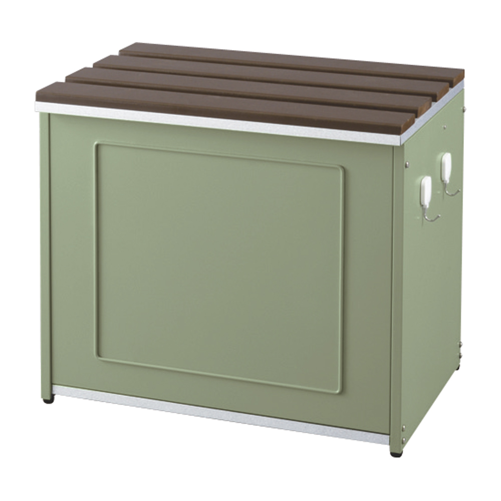 欧風収納ベンチ〈セージグリーン〉幅60cm 物置 G01011