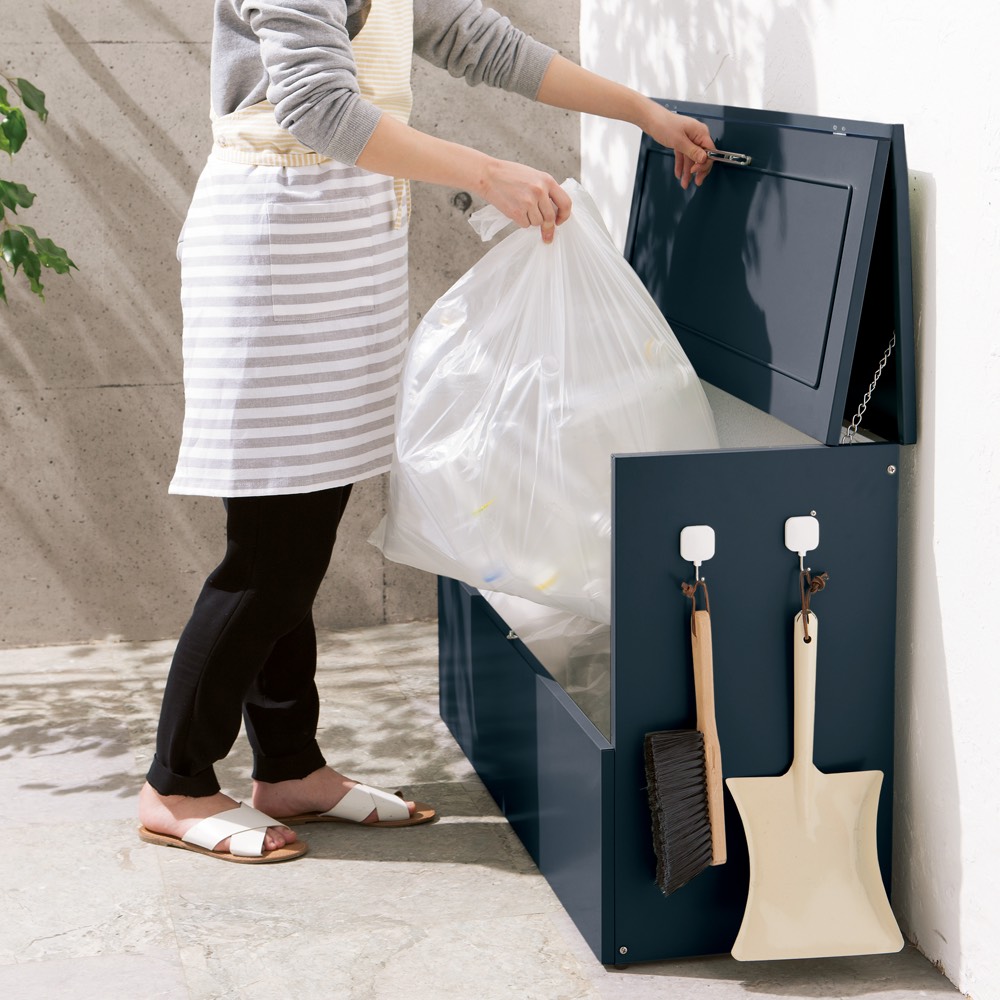 欧風ダストボックス〈セージグリーン〉奥行38cm 保管庫 G01015