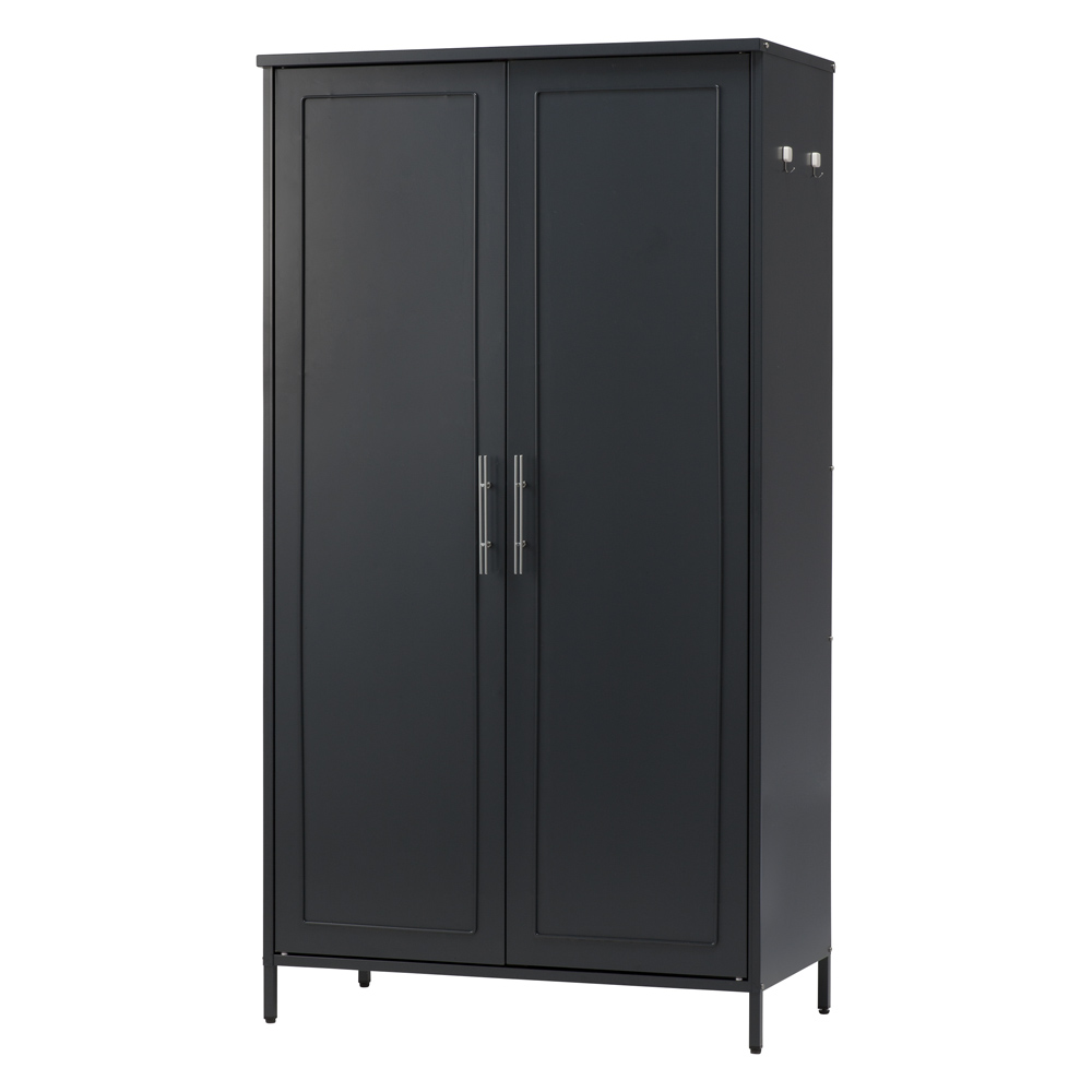 欧風収納庫〈ダークグレー〉高さ168cm 物置 G01109