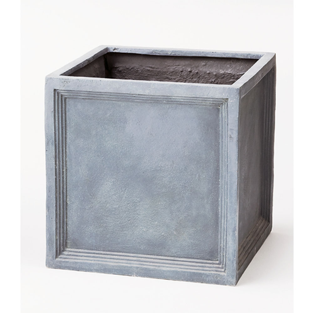 ブリティッシュ調FRPプランター キューブ L プランター 植木鉢 鉢カバー G02112