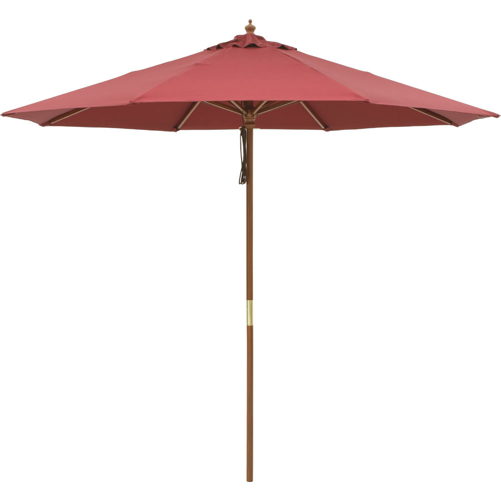 ウッド支柱パラソル パラソル径210cm 日除けシェード ガーデンパラソル G02220