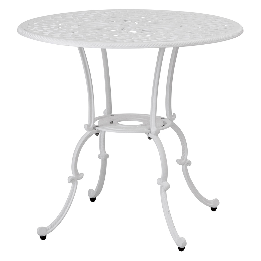 ホワイトクラシカルテーブル径80cm（テーブル単品） ガーデンテーブル ガーデンファニチャー G02226