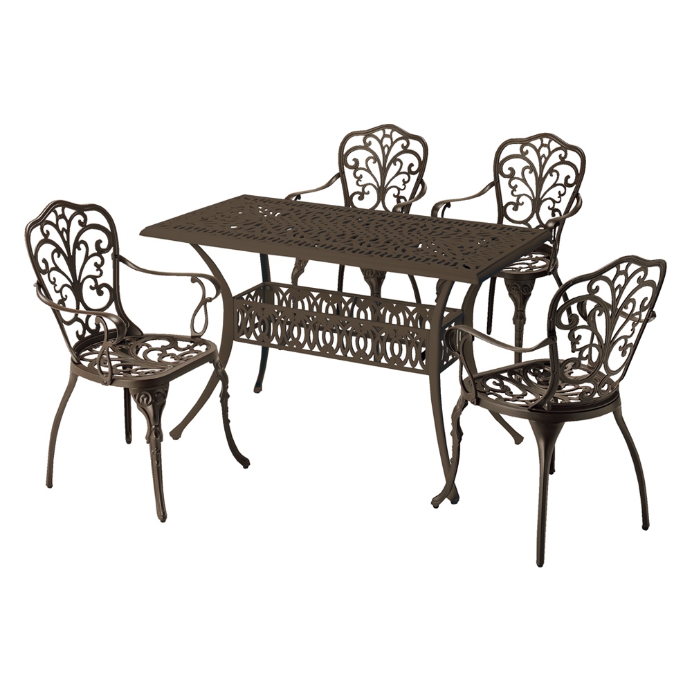 グレースシリーズ レクタングル5点セット ガーデンファニチャーセット ガーデンファニチャー G02303