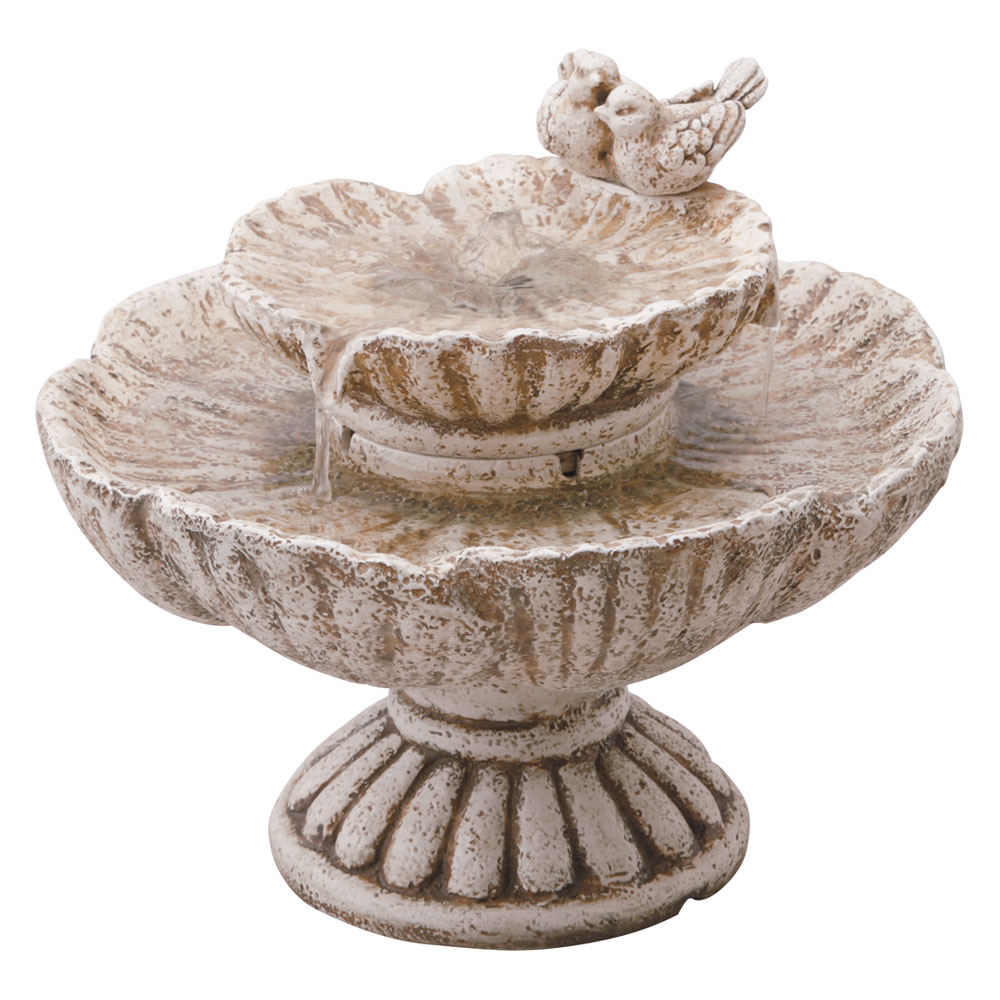 ソーラーファウンテン バード ガーデン 置物 G02307