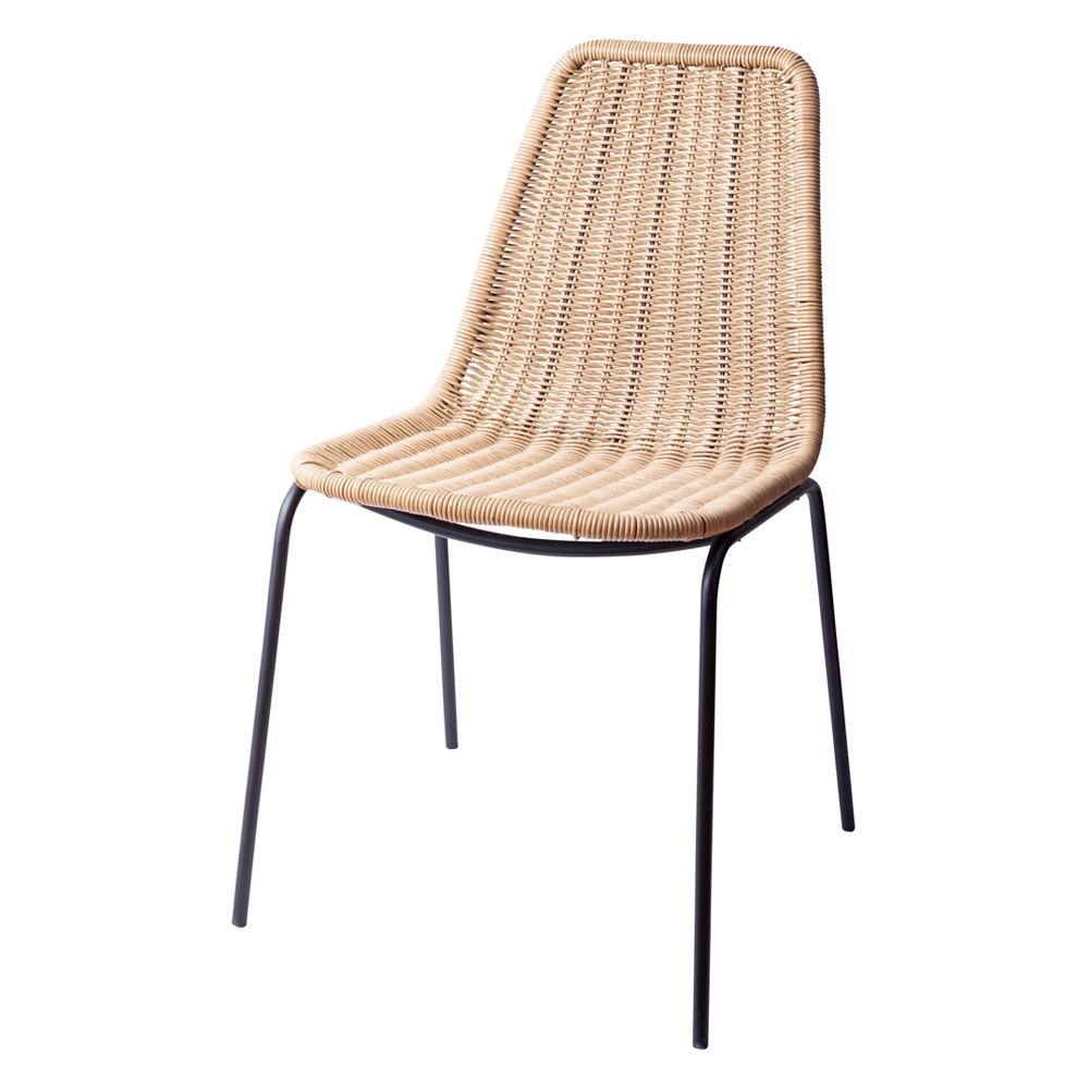 デンマーク企画 ラタン調チェア 2脚組 ガーデンチェア ベンチ ガーデンファニチャー G02482