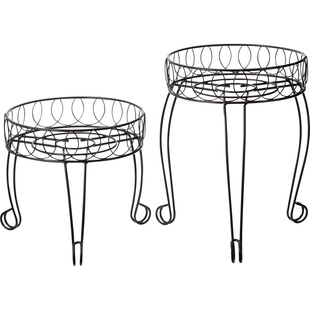 花台ラック 2点セット（小・中） フラワースタンド プランタースタンド 花台 G03310