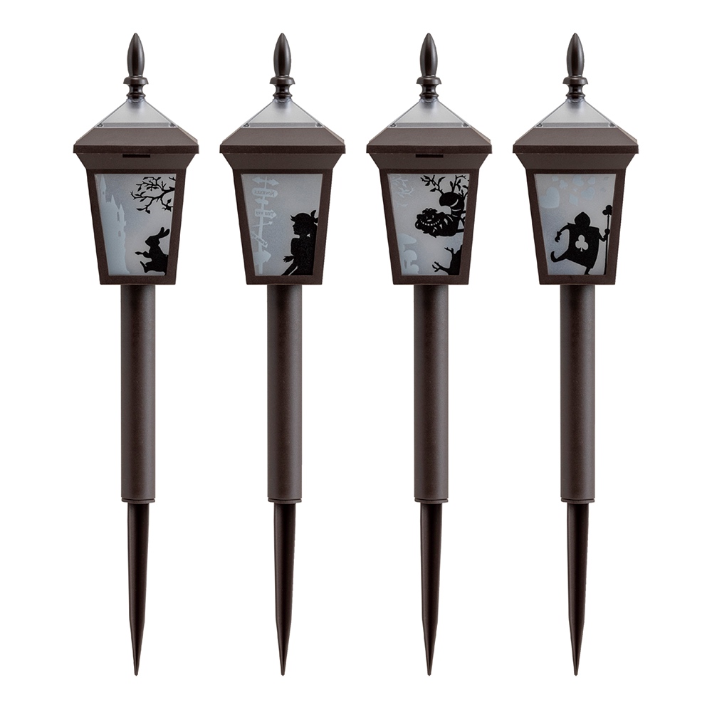 アリスのシルエットソーラーライト 4本組 ガーデン 庭用照明 G03407