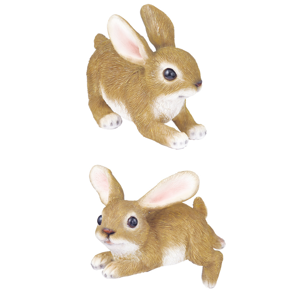 小さいよじ登りウサギ 2個組 ガーデン 置物 G03514