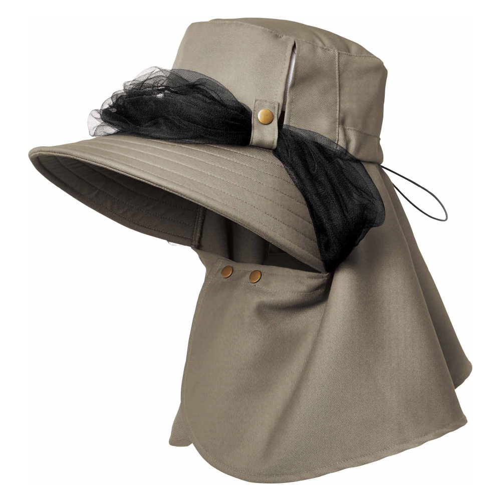涼やか虫除けガーデニングUV帽子 ガーデニングウェア G03615