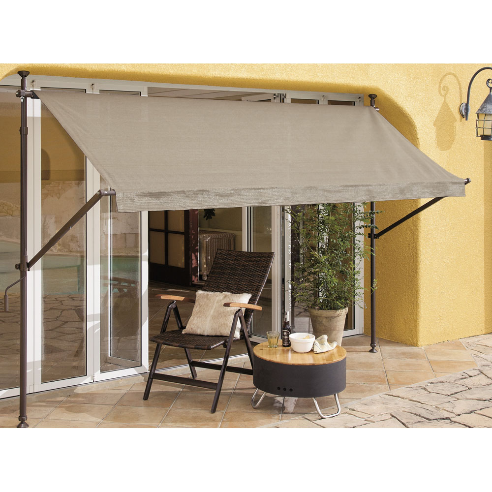 サマーオーニング つっぱり式 幅211cm 日除けシェード ガーデンパラソル G03801