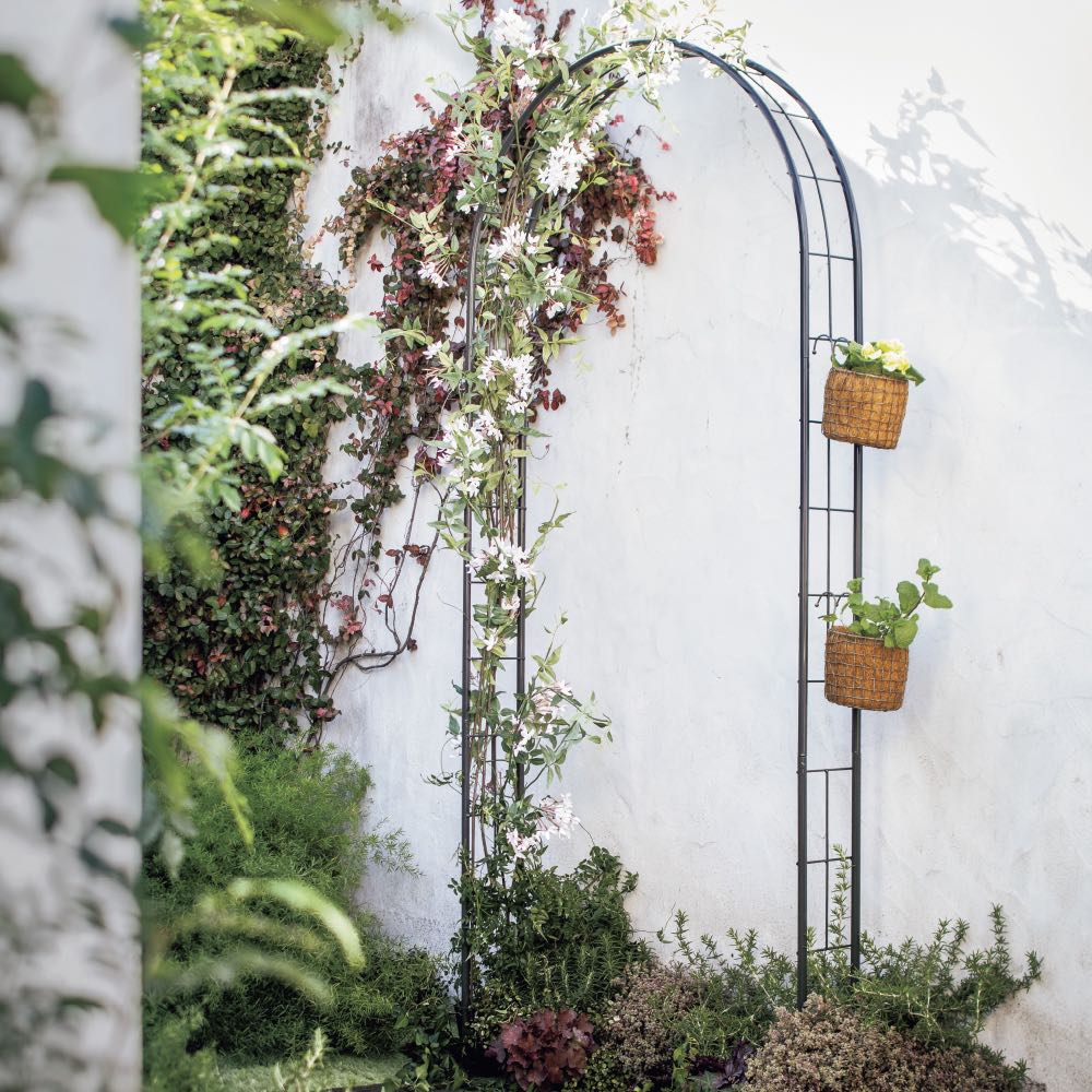 奥行16cmの花だんアーチ 高さ200cm ガーデニンググッズ G00105