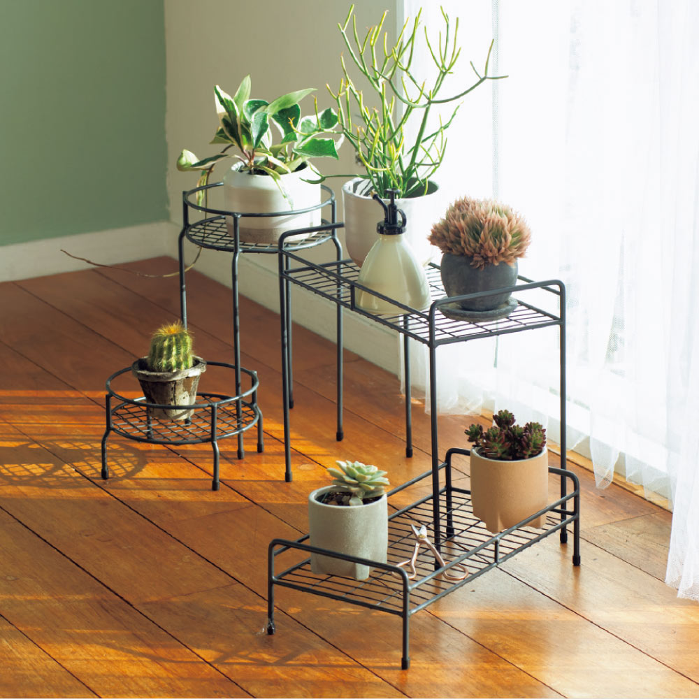 ≪ラウンド大小セット≫ 多肉が置ける花台 フラワースタンド プランタースタンド 花台 G00612