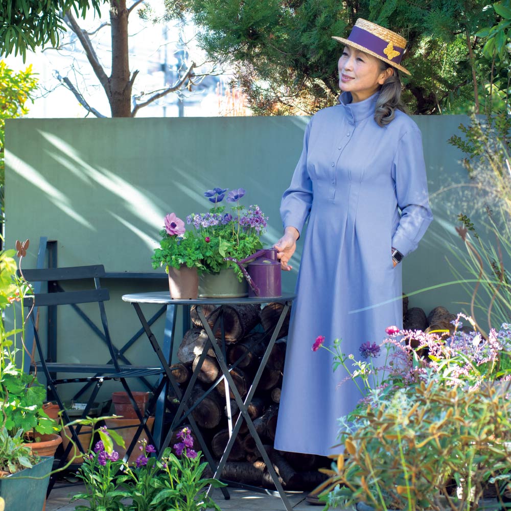 吉谷さんデザイン ガーデンカラーワンピース ガーデニングウェア G00701