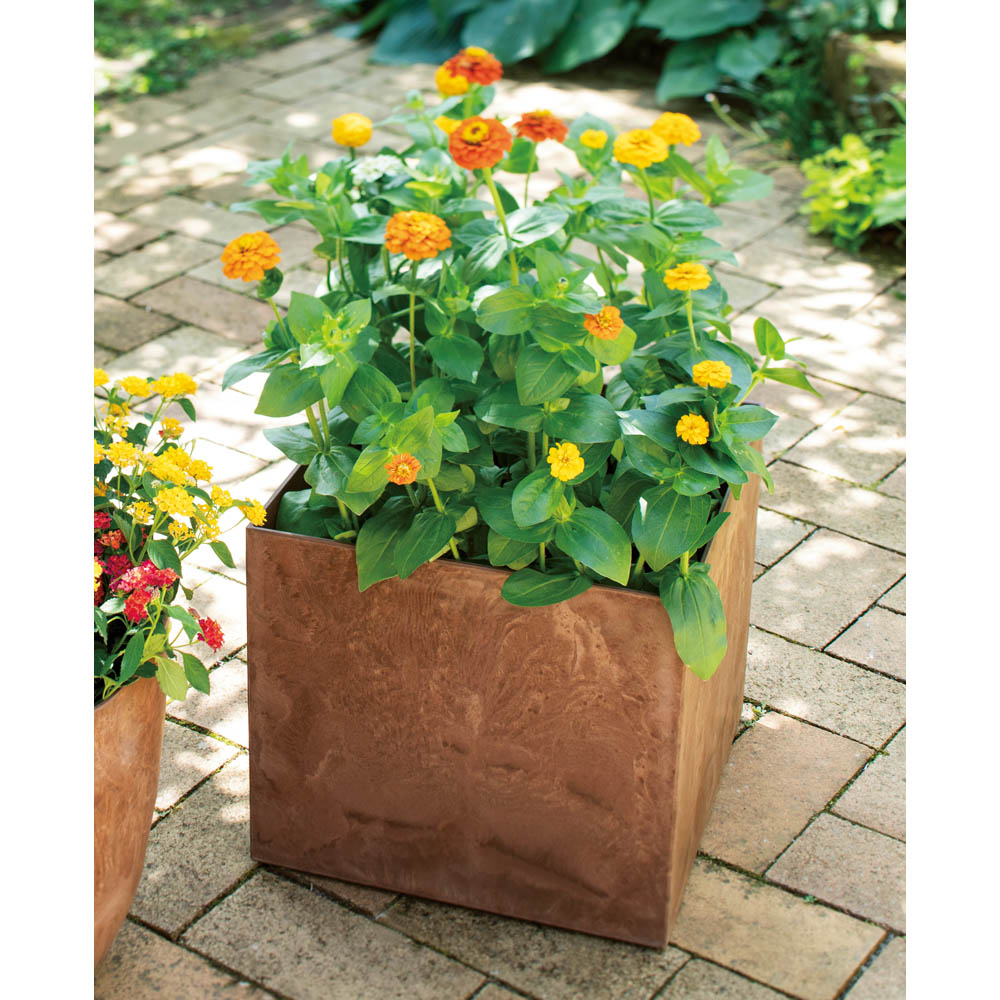 アートストーンプランター キューブL プランター 植木鉢 鉢カバー G01219