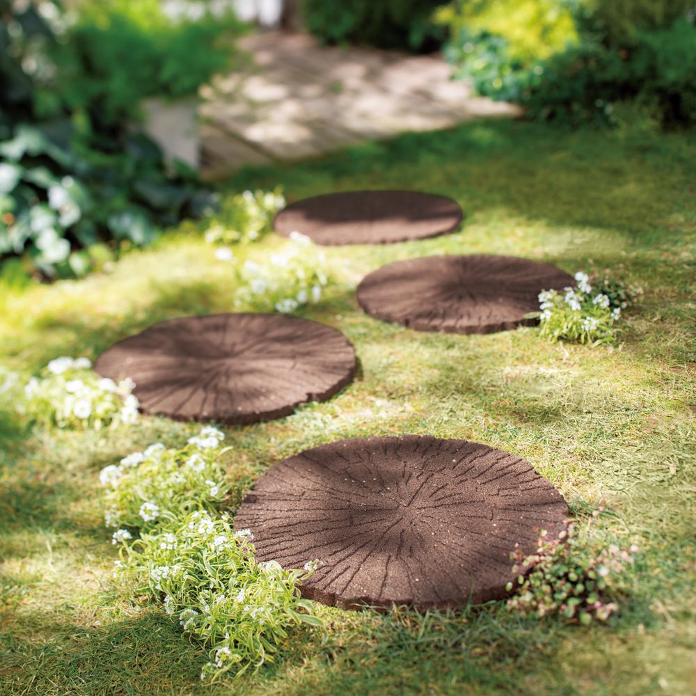 カナダ企画丸太ステップ 8枚 ガーデニンググッズ G01408