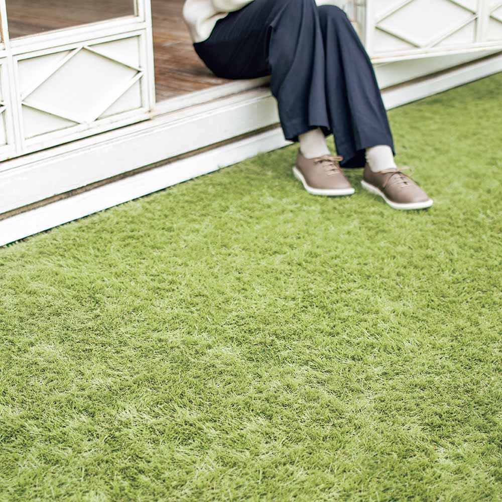 ≪2×5m≫ 温度抑制！防草シート付き人工芝 芝 G01508