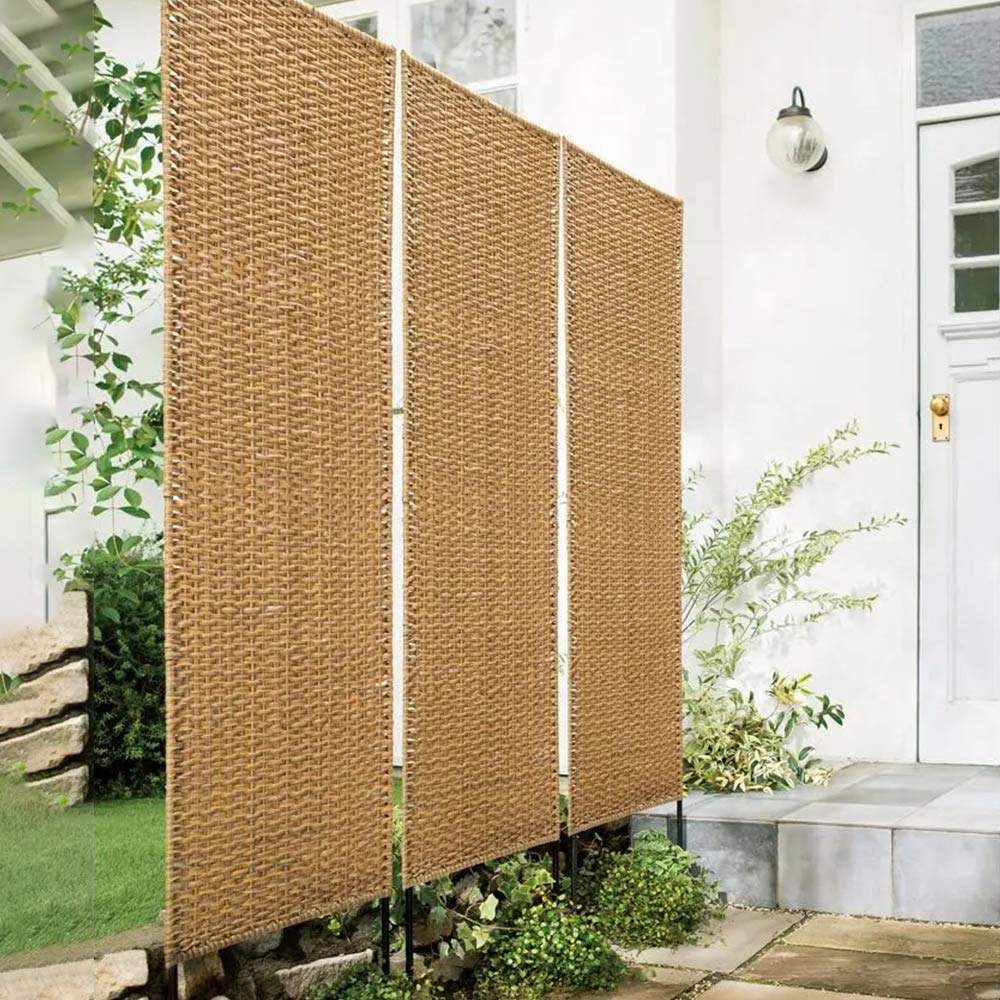 アジアン風天然素材調フェンス210cm 2枚セット G01714