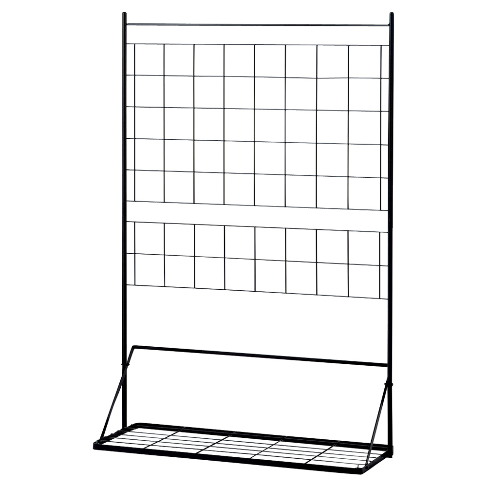 プランター台付きワイドトレリス〈グレー〉 ロータイプ 高さ132cm G01801