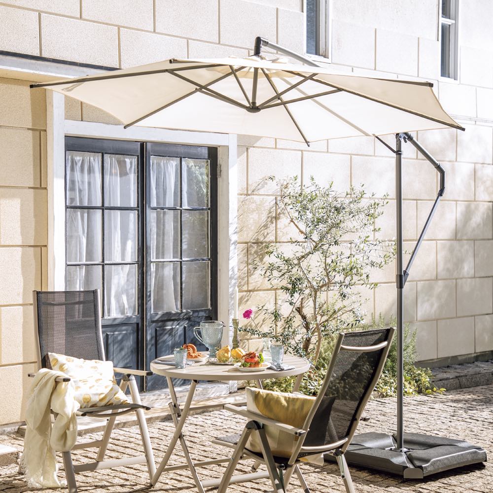 ベース付パラソル 2.5m 日除けシェード ガーデンパラソル G02110