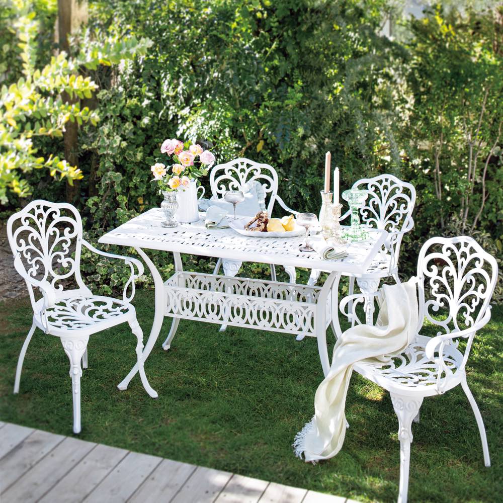 グレースシリーズ レクタングル5点セット ガーデンファニチャーセット ガーデンファニチャー G02303