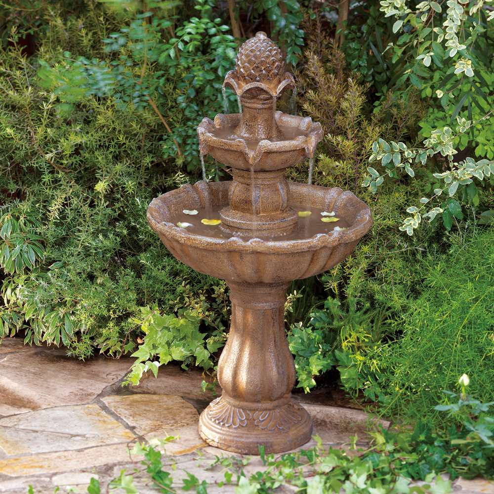 ソーラーファウンテン パティオ ガーデン 置物 G02308