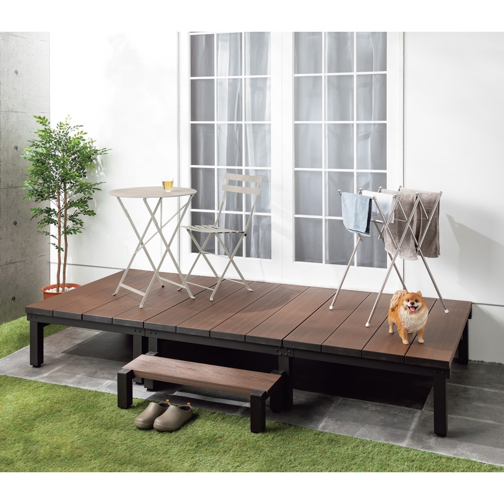 奥行120が便利！ 人工木デッキ 270×120セット G02422