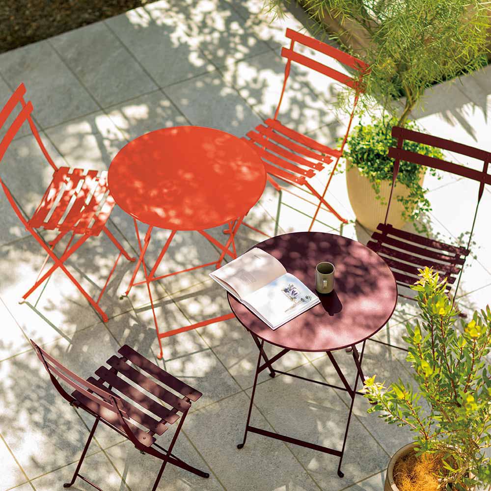 フランス製ビストロテーブル＆チェア 3点セット ガーデンファニチャーセット ガーデンファニチャー G02601