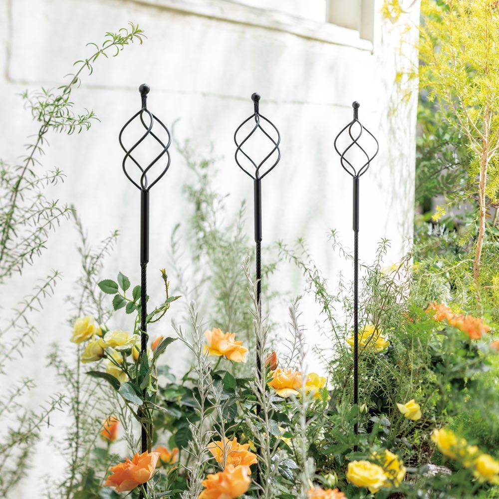 【高さ125センチ】デザイン支柱 ロング3本組 ガーデニンググッズ G03206