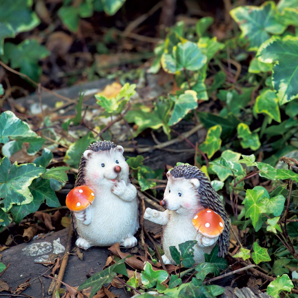 はりねずみ食いしん坊ブラザーズ ガーデン 置物 G03511