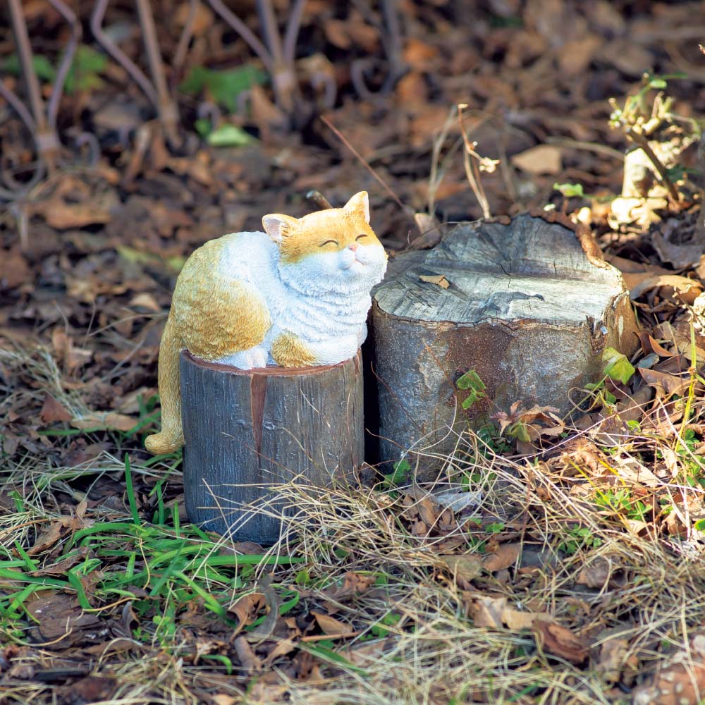 キリカブねこ ガーデン 置物 G03515