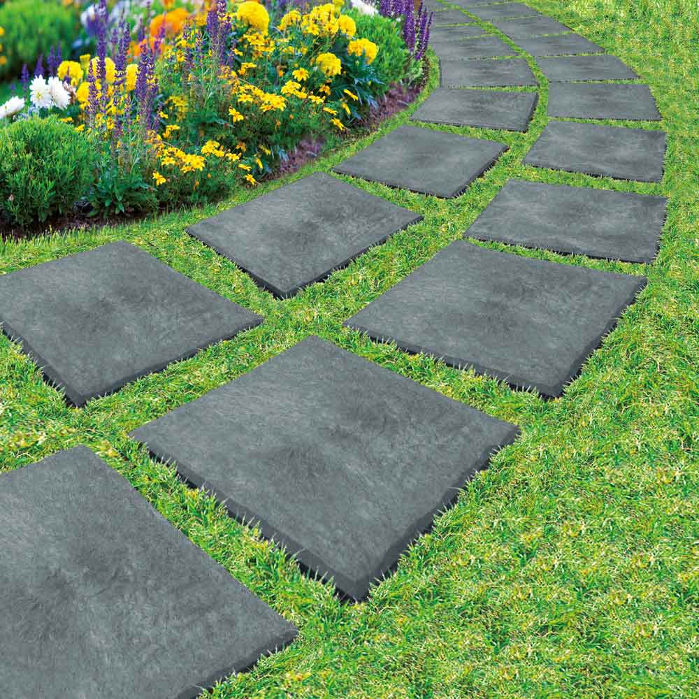 カナダ製ストーン風小径ステップ 4枚 ガーデニンググッズ G03606