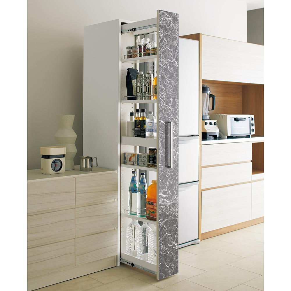 Helmila ヘルミラ キッチンすき間収納庫 ボックス付き 幅cm奥行46 5cm高さ180cm 通販 ディノス