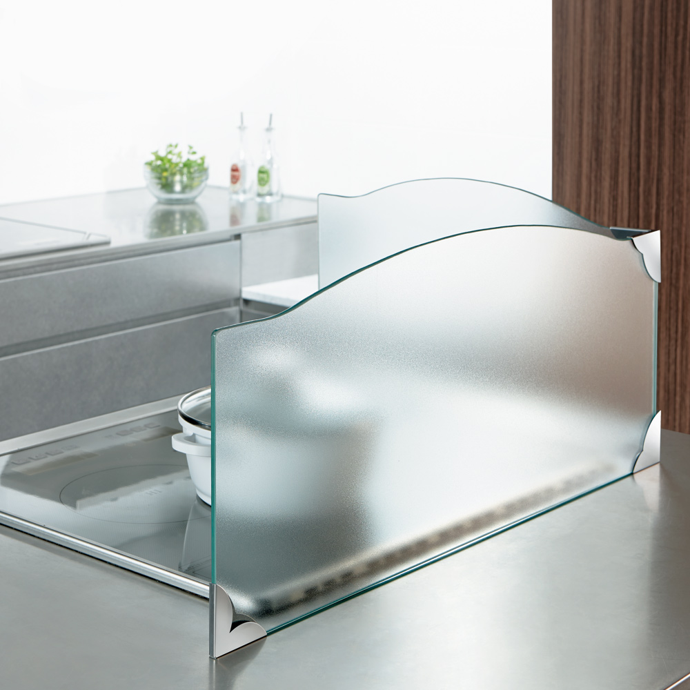 ガラスのコーナーレンジガード コンロ幅60cm用 通販 ディノス