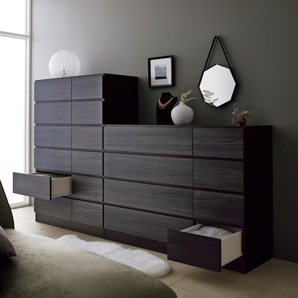 Ruska ルスカ 多段引き出しチェスト 幅90cm 6段 高さ130cm 通販 ディノス