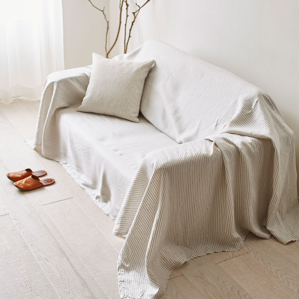 dショッピング |カーテン 敷物 ソファカバー ソファーカバー マルチカバー 約190×270cm（French Linen ヘリンボーン織マルチカバー）  H27570 | カテゴリ：ソファカバーの販売できる商品 | ディノス (0311375600011)|ドコモの通販サイト