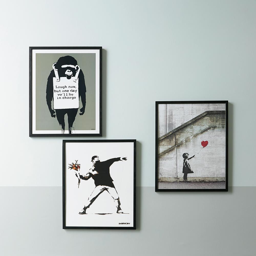 おしゃれな】 バンクシー アートフレーム (レッドバルーン) Banksy