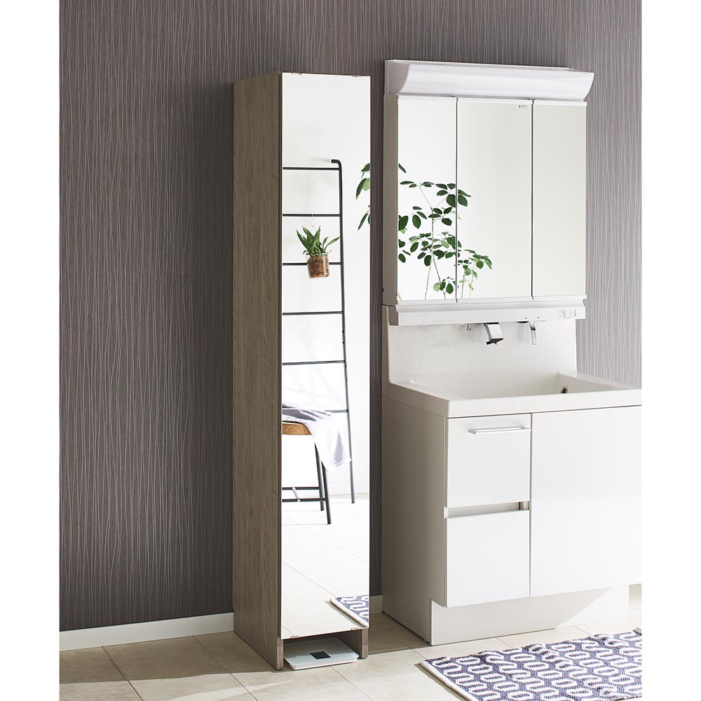 Fiennes ファインズ ミラー扉サニタリー収納 幅35cm 奥行33 8cm 通販 ディノス