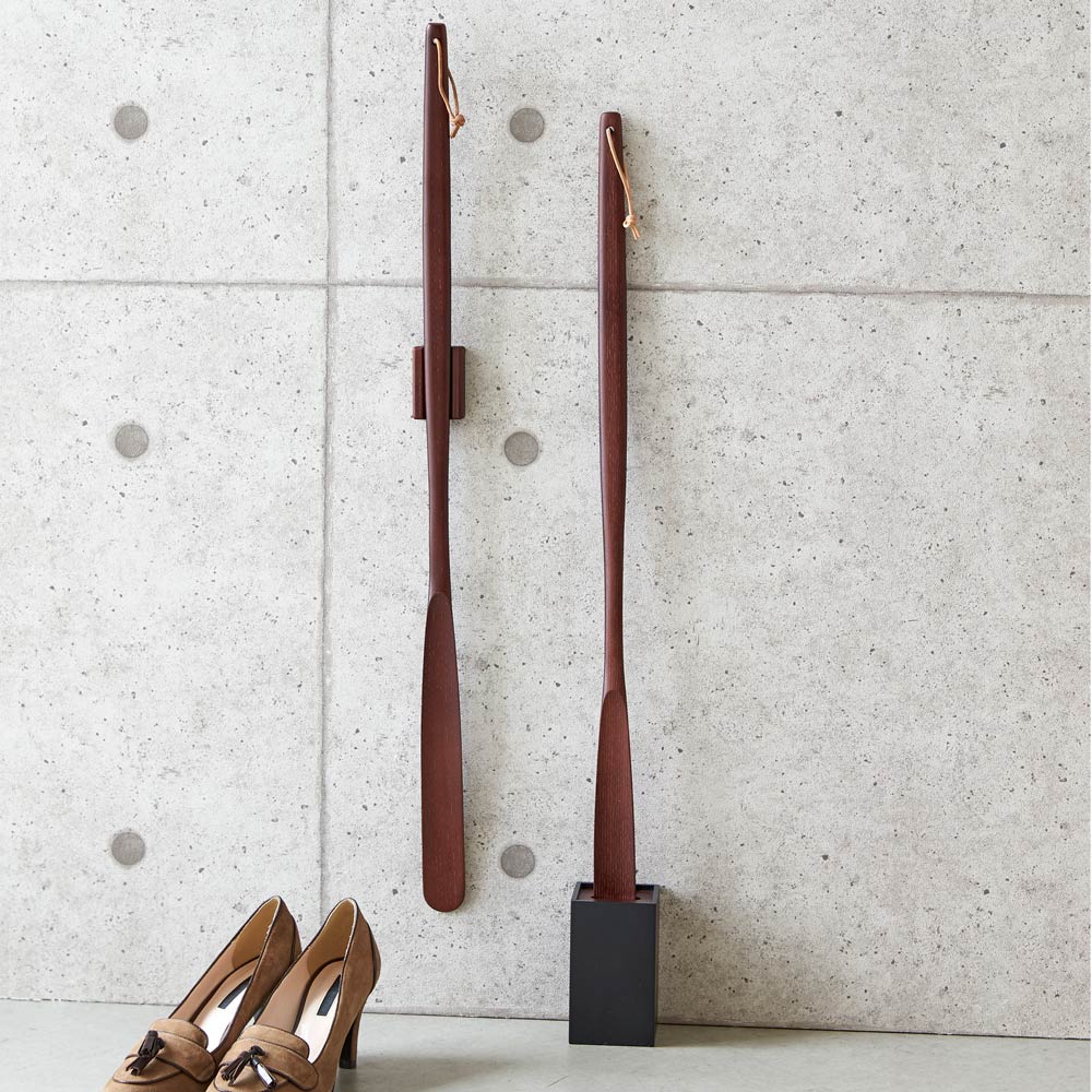 天然木削りだし靴べら ロング75cm（マグネットタイプ・スタンドタイプ） 通販 - ディノス
