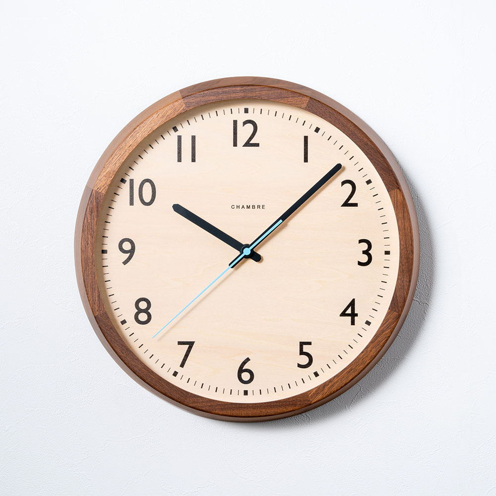 シンプル ナチュラル 掛け時計 木製 クォーツ