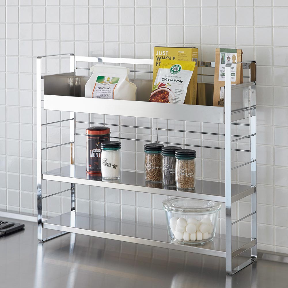 キッチンラック スパイスラック 熱いヤカン・お鍋が置けるよ