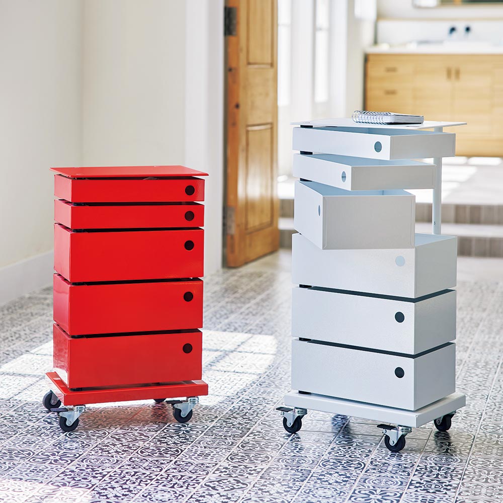 ファイルラック イタリア アイアン DOTTUS 5段 レターケース ホワイト